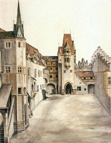 Albrecht Durer Courtyard of the Former Castle in Innsbruck without Clouds oil painting image